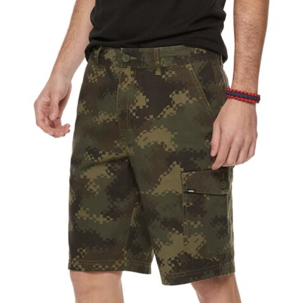 New! VANS Checkmo Cargo Shorts Ranger Green Camo
